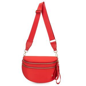 7044 Checkered Crossbody Bag Nylon Bum Bags Spacious Handbags Checkered